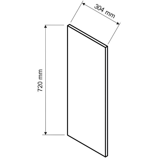 Boční panel Max 720x304 bílá