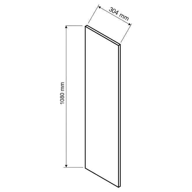 Boční panel Max 1080x304 šedá