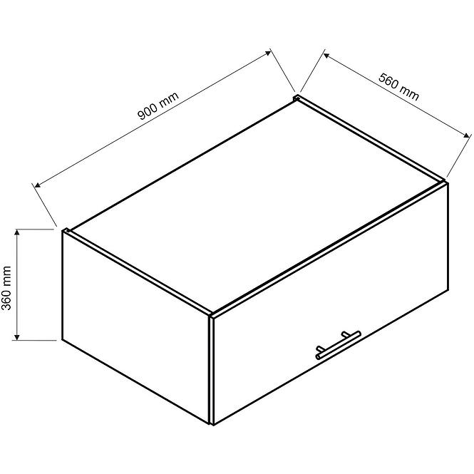 Kuchyňská skříňka Max W90okgr/560 zelená