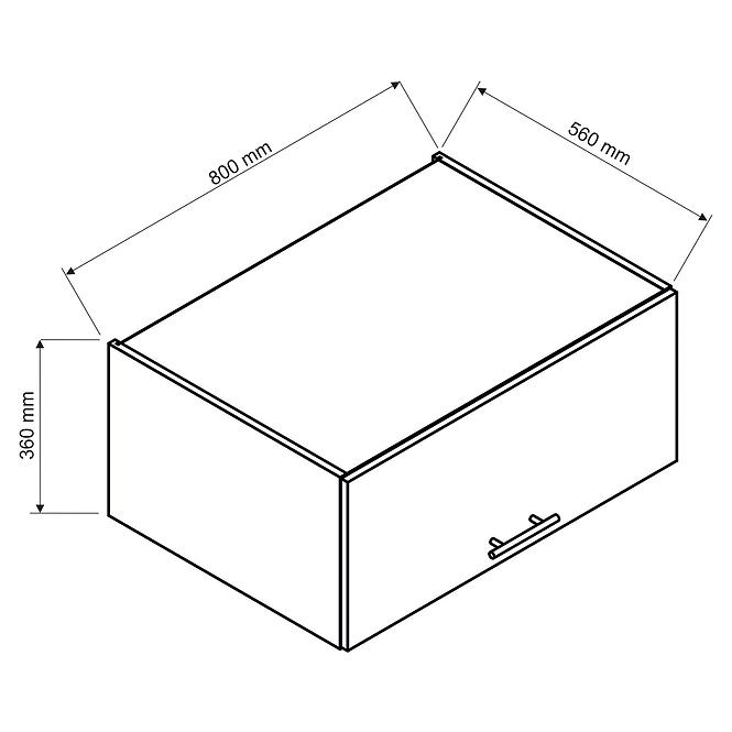 Kuchyňská skříňka Max W80okgr/560 zelená