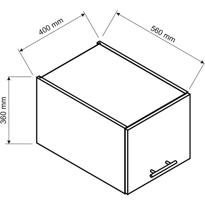 Kuchyňská skříňka Max W40okgr/560 zelená