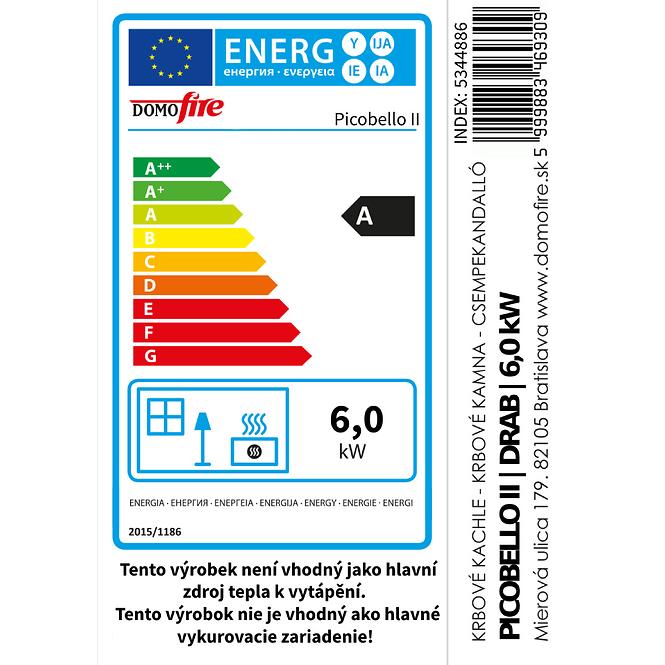 Kachlová kamna Picobello II drab 6kw