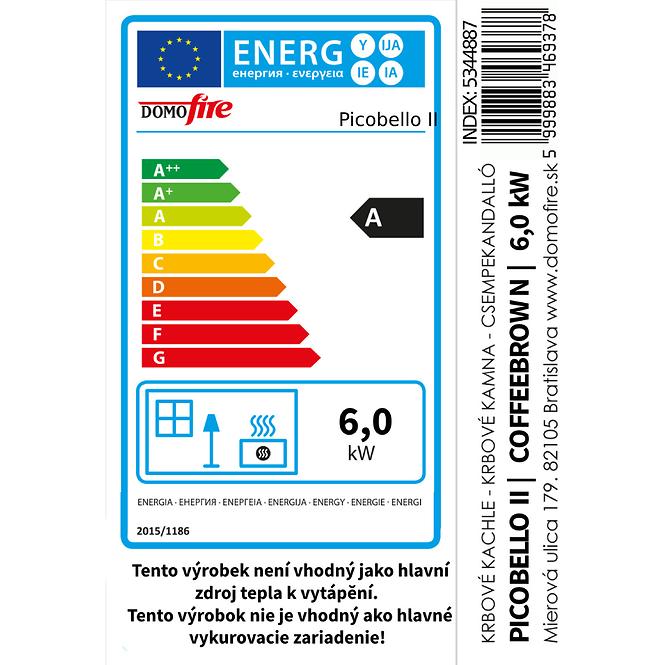 Kachlová kamna Picobello II coffebrown 6kw