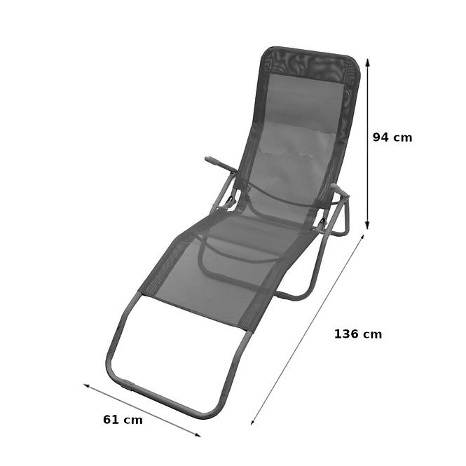 Zahradní lehátko D-054 modré