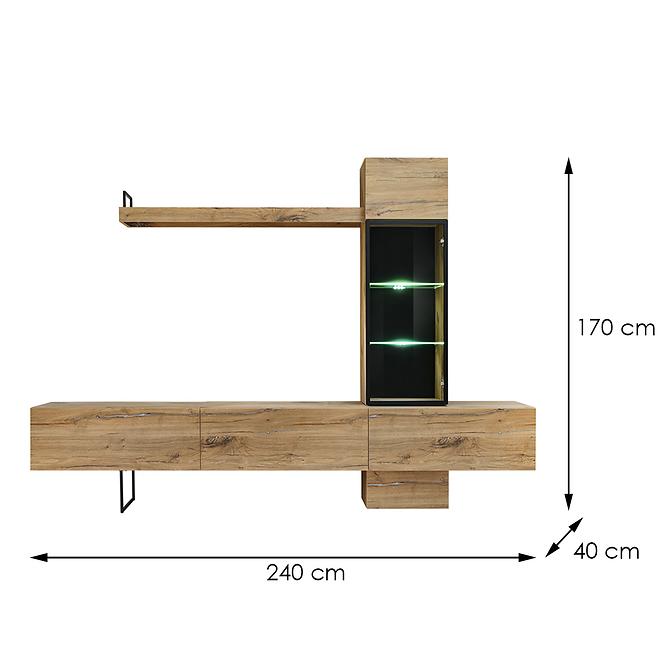 Obývací Stěna Rise dub flagstaff