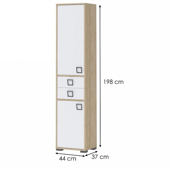 Regál Kiki V22-BK/KI-15 beech/white