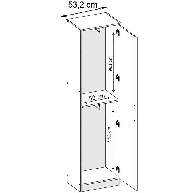 Předsíňová Stěna Roj SDS53+PP53+SZ1D bílá