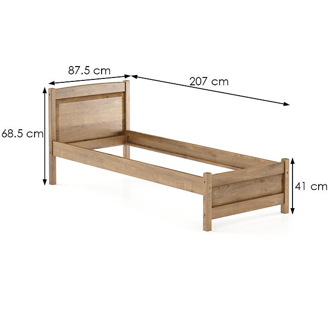 Postel borovicová LK125–80x200 dub