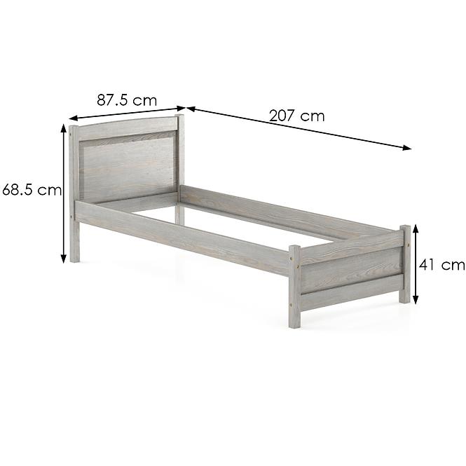 Postel borovicová LK125–80x200 grey