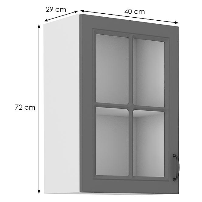 Kuchyňská Skříňka Stilo dustgrey/bílá 40GS-72 1F