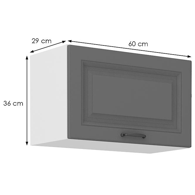 Kuchyňská Skříňka Stilo dustgrey/bílá 60GU-36 1F