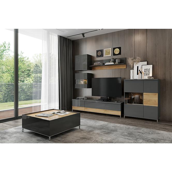 Konferenční stolek Onyx KLS-2F/ON anthracite/pacific walnut