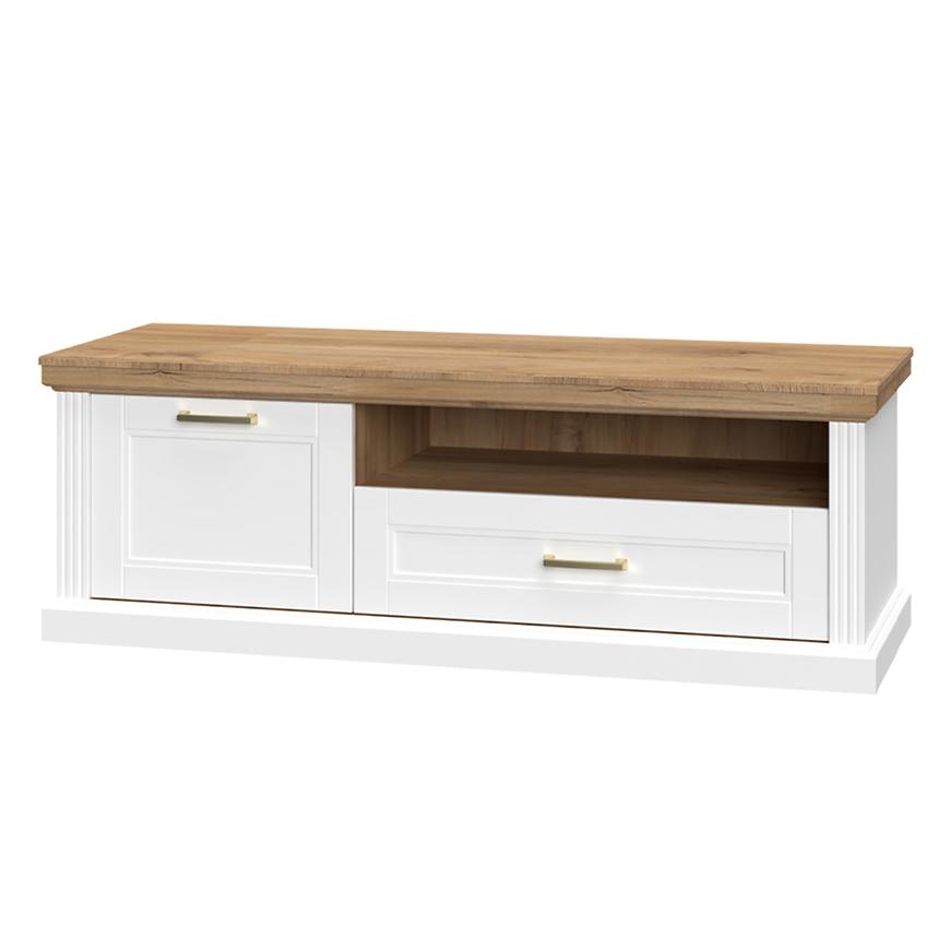 Tv Stolek Tara TV1K1F white/pacific walnut