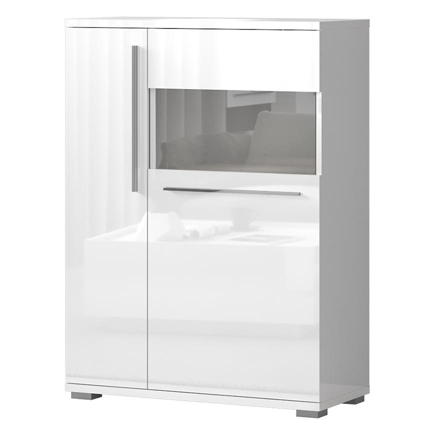 Vitrína Piano V90-2KSV/PN-70/KA/70 crystal white