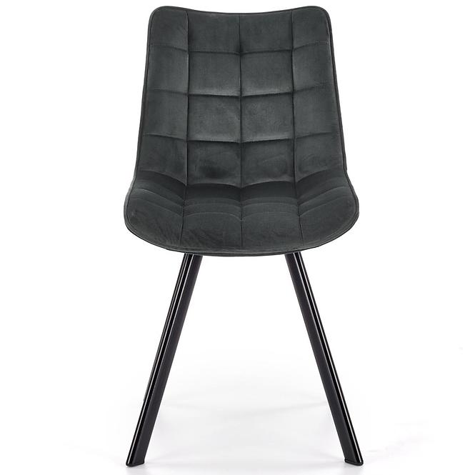 Židle K332 látka velvet/kov tmavě šedá