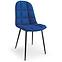 Židle K417 látka velvet/kov tmavě modrá