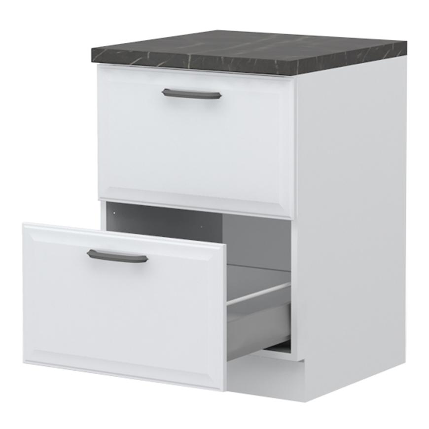 Kuchyňská skříňka Evia r-60-2mbox/4 2s pearl grey matná