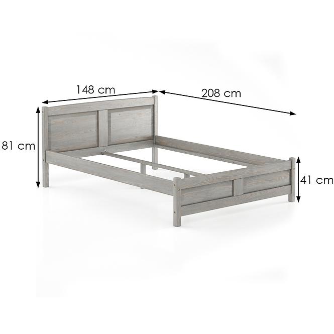 Postel borovicová LK104–140x200 grey