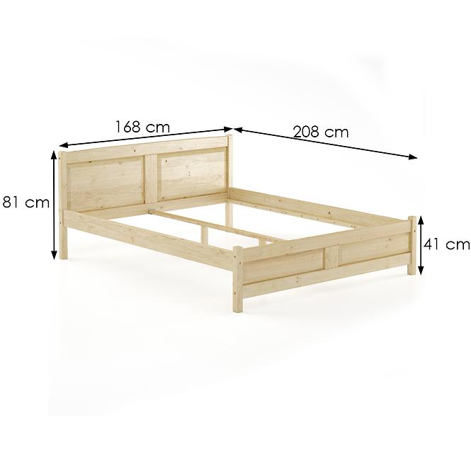 Postel borovicová LK104–160x200 přírodní