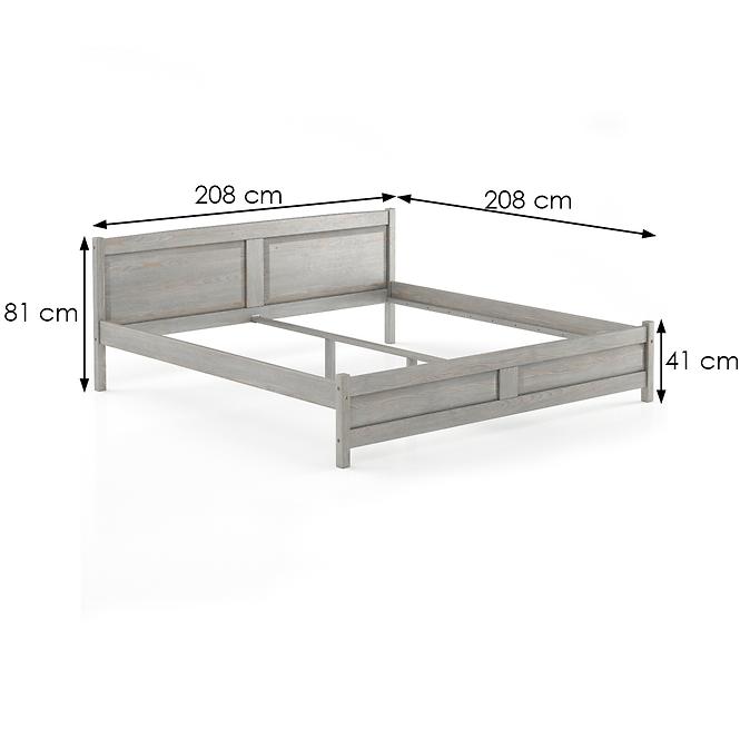 Postel borovicová LK104–200x200 grey