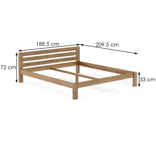 Postel borovicová LK105–180x200 dub