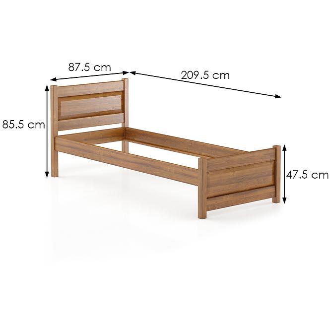 Postel Buk Lk120–80x200 koňak