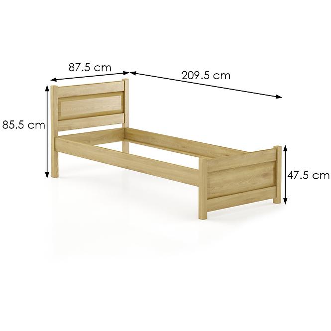 Postel Buk Lk120–80x200 rustikal