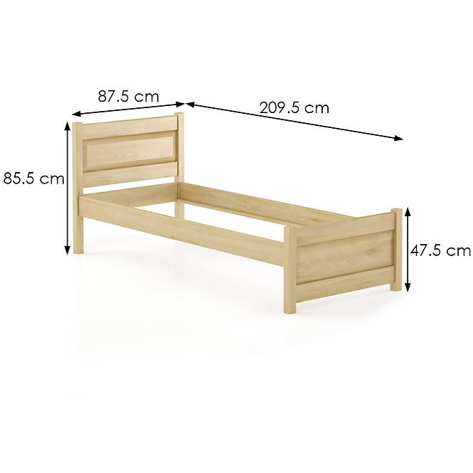 Postel Buk Lk120–80x200 syrová