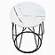 Konferenční stolek Nubira-S bílá mramor/černá,2