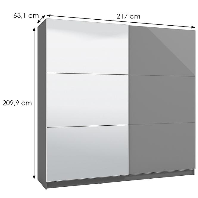 Skříň Marbella 220 Og Šedá 11011490