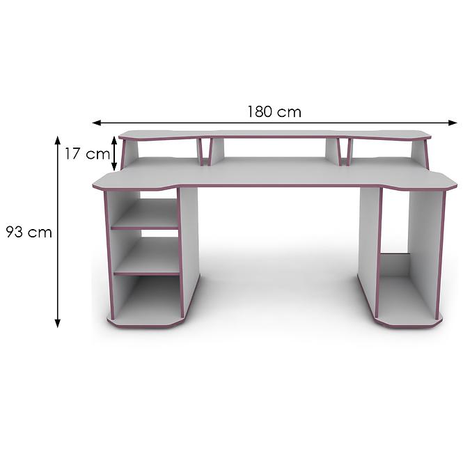 Psací Stůl Matrix 4 bílá/fialový