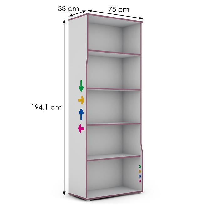 Regál Matrix RG 75 bílá/fialový