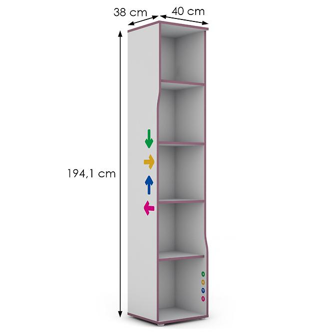 Regál Matrix RG 40 bílá/fialový