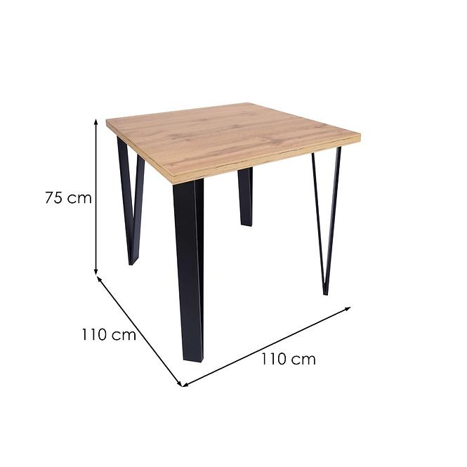 Stůl Karlos 110x110 dub wotan