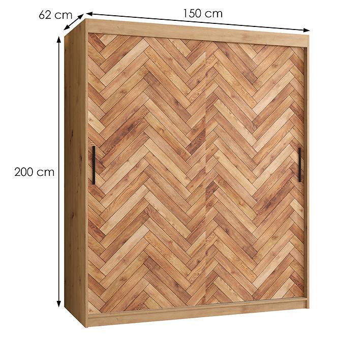 Skříň HERRINGBONE 1 150 Dub artisan/Rybí kost