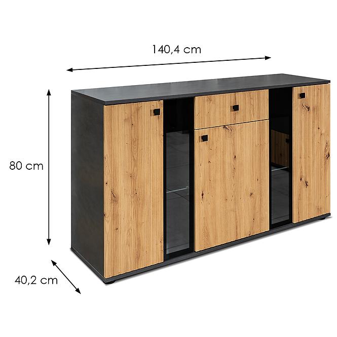 Komoda Salsa mdf dub artisan/matera