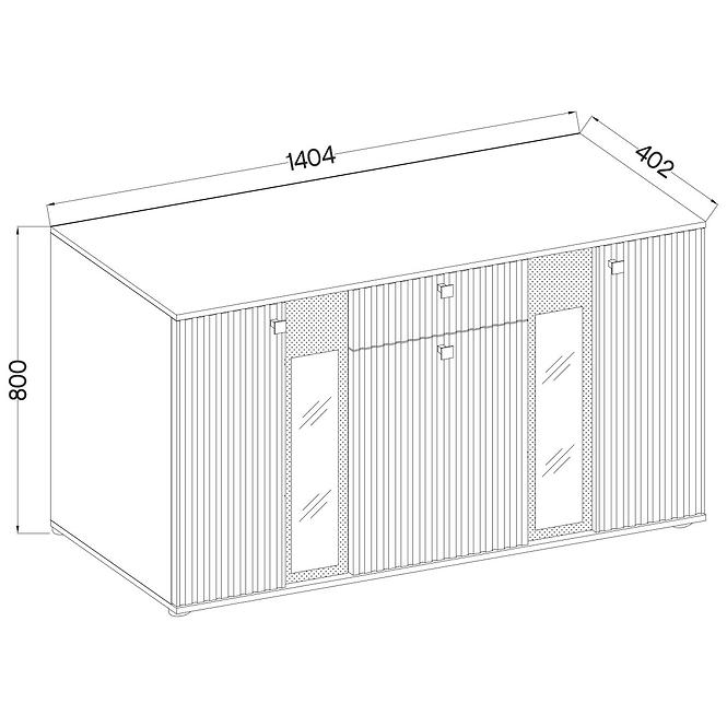 Komoda Salsa mdf černá/bílá