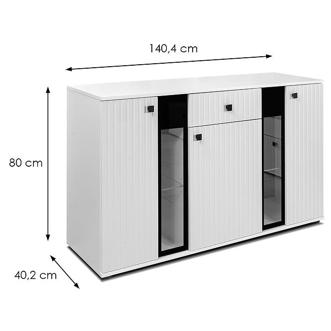 Komoda Salsa mdf bílá/bílá