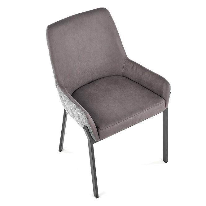 Židle K439 látka/kov tmavě šedá/ šedá55x54x86