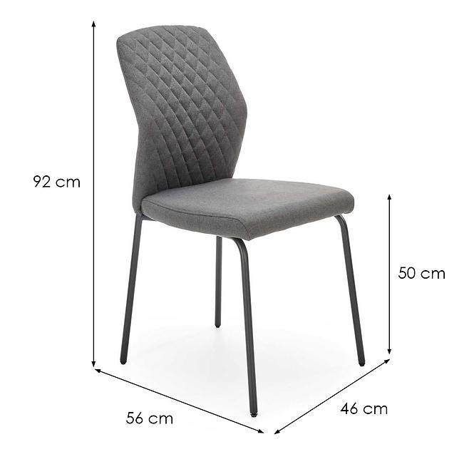 Židle K461 látka/kov šedá 46x56x92