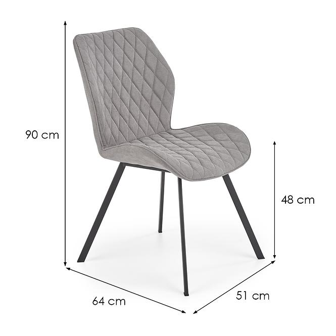 Židle K360 látka/kov šedá 51x64x90