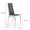 Židle K210 kov/eko kůže šedo-bílá 43x54x101,3
