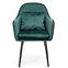 Židle K464 samet/kov tmavě zelená 58x59x84,2