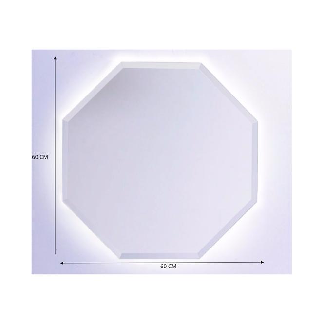 Zrcadlo hexa led 60 60x60