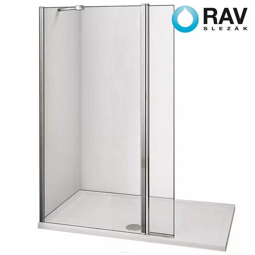 RAV-SLEZÁK Stěna walk-in Dafne (60+30)x195 čirě – chrom