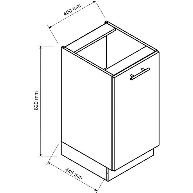 Kuchyňská skříňka Brit D40 béžová