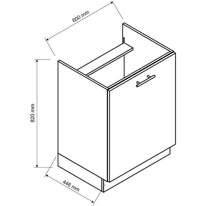 Kuchyňská skříňka Brit D60PC béžová