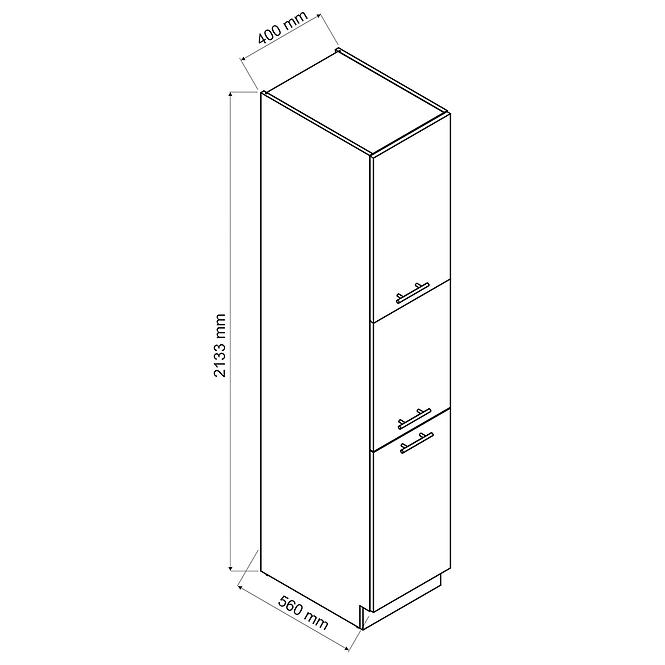 Kuchyňská skříňka Katrin D40SŁ/2133 cihlová