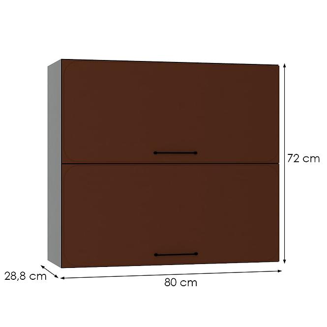 Kuchyňská skříňka Katrin W80GRF/2 cihlová