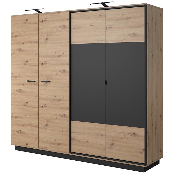 Skříň Nest 220 dub artisan/antracit